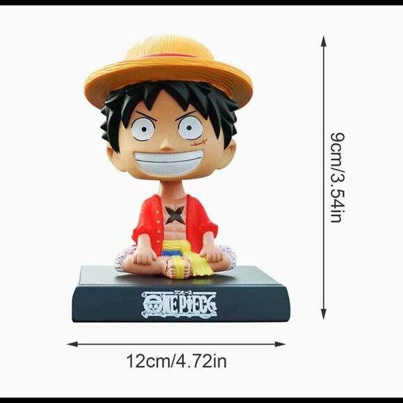 Super Hero Monkey D Luffy Bobblehead w/Mobile Holder for Car Dashboard Or Desk - Picture 5 of 12